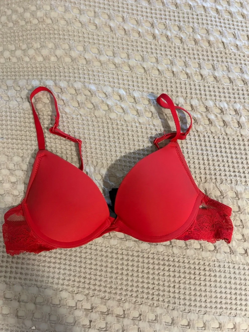 Red Lace-Trim Wire Bra - Women Intimates & Sleepwear - Picture 3 of 3